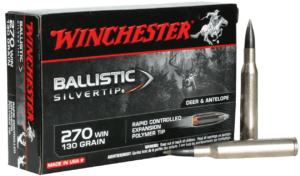 Winchester Ammo SBST270 Ballistic Silvertip Hunting 270 Win 130 gr Rapid Controlled Expansion Polymer Tip 20rd Box