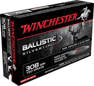 Winchester Ammo SBST308 Ballistic Silvertip Hunting 308 Win 150 gr Rapid Controlled Expansion Polymer Tip 20rd Box