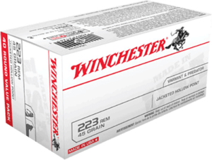 Winchester Ammo USA222502 USA 22-250 Rem 45 gr 3950 fps Jacketed Hollow Point (JHP) 40rd Box