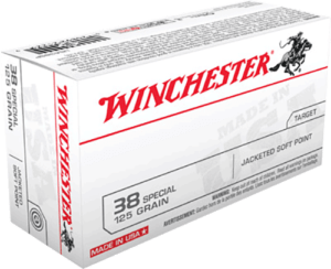 Winchester Ammo USA38SP USA Target 38 Special 125 gr Jacketed Soft Point (JSP) 50rd Box