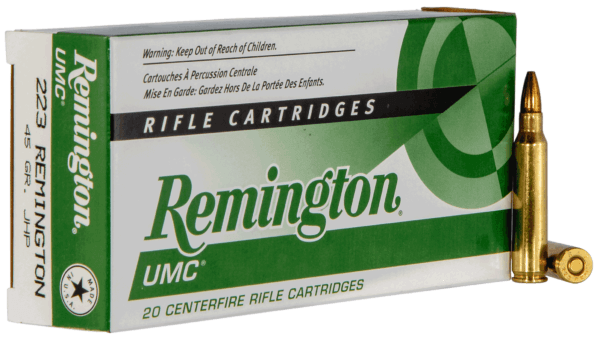 Remington Ammunition L223R7 UMC 223 Rem 45 gr Jacketed Hollow Point (JHP) 20rd Box