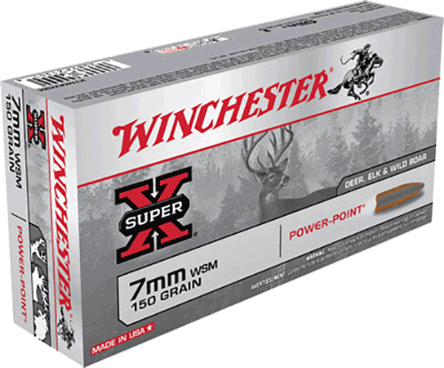 Winchester Ammo X7MMWSM Super-X 7mm WSM 150 gr Power-Point (PP) 20rd Box