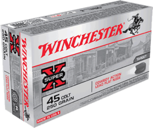 Winchester Ammo USA45CB Super-X Cowboy Action 45 Colt (LC) 250 gr Lead Flat Nose (LFN) 50rd Box