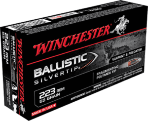 Winchester Ammo SBST223B Ballistic Silvertip Hunting 223 Rem 55 gr Fragmenting Polymer Tip 20rd Box