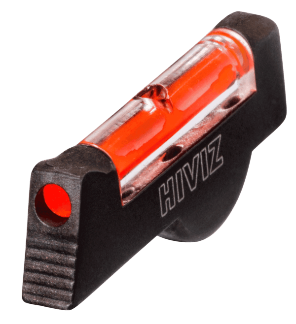 HiViz SW1002R Front Sight for Smith and Wesson Revolver with 2.5 or Longer Barrel  Black | Red Fiber Optic”