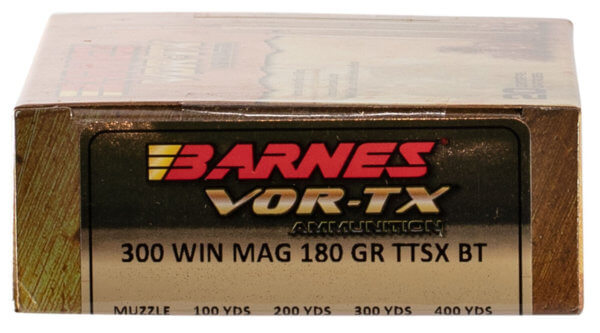Barnes Bullets 21538 VOR-TX Centerfire Rifle 300 Win Mag 180 gr Tipped TSX Boat-Tail 20rd Box