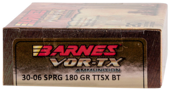 Barnes Bullets 21533 VOR-TX Centerfire Rifle 30-06 Springfield 180 gr Tipped TSX Boat-Tail 20rd Box
