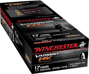 Winchester Ammo S17HMR1 Varmint HV 17 HMR 17 gr 2550 fps Hornady V-Max (VMX) 50rd Box