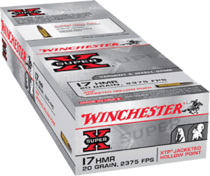 Winchester Ammo X17HMR1 Super X 17 HMR 20 gr 2375 fps Hornady XTP Hollow Point 50rd Box