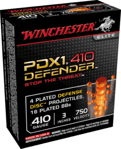 Winchester Ammo S413PDX1 Defender 410 Gauge 3″ 4 Defense Discs/16 BBs Shot 10rd Box