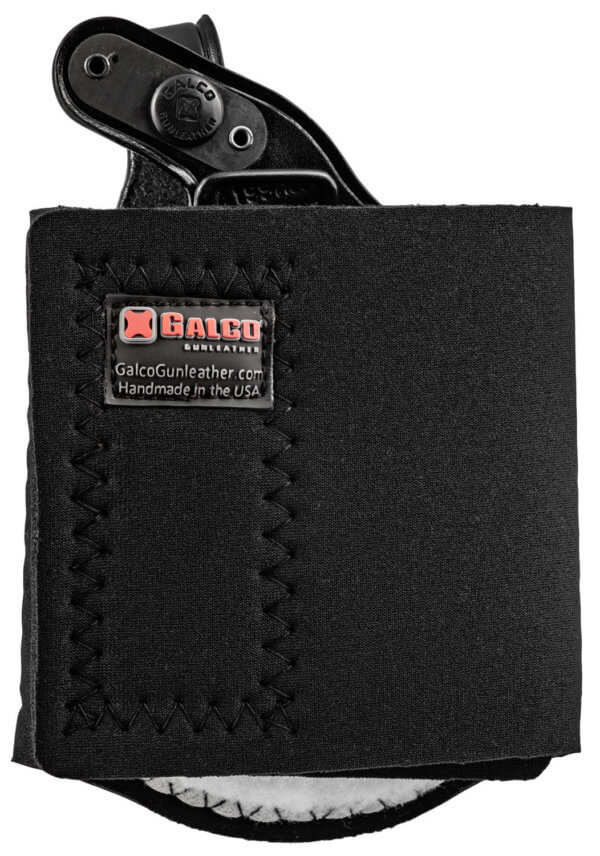 Galco AG160B Ankle Glove  Size Fits Ankles up to 13 Black Leather Hook & Loop Fits S&W J Frame Fits Charter Arms Undercover Right Hand”
