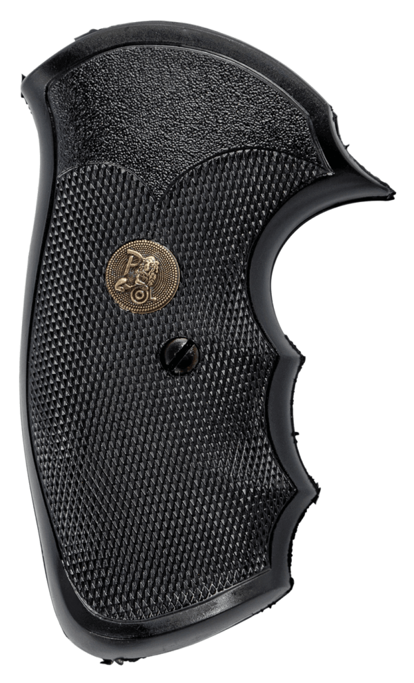 Pachmayr 03250 Gripper Grip Checkered Black Rubber with Finger Grooves for S&W J Frame with Square Butt
