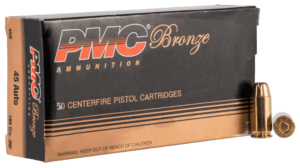 PMC 45B Bronze 45 ACP 185 gr Jacketed Hollow Point (JHP) 50rd Box