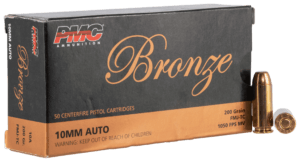 PMC 10A Bronze Target 10mm Auto 200 gr Full Metal Jacket Truncated-Cone (TCFMJ) 50rd Box