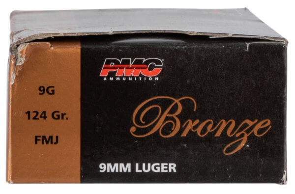 PMC 9G Bronze Target 9mm Luger 124 gr Full Metal Jacket (FMJ) 50rd Box