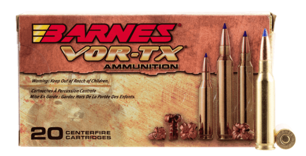 Barnes Bullets 21561 VOR-TX Rifle 7mm-08 Rem 120 gr Tipped TSX Boat Tail 20rd Box