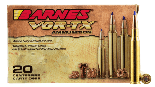 Barnes Bullets 21565 VOR-TX Centerfire Rifle 30-06 Springfield 168 gr Tipped TSX Boat-Tail 20rd Box