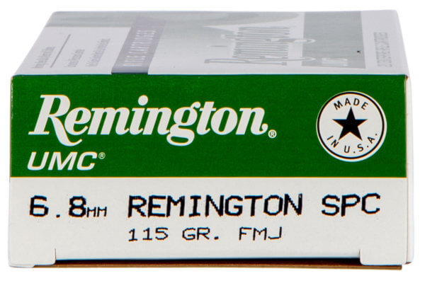 Remington Ammunition L68R2 UMC 6.8 SPC 115 gr Full Metal Jacket (FMJ) 20rd Box