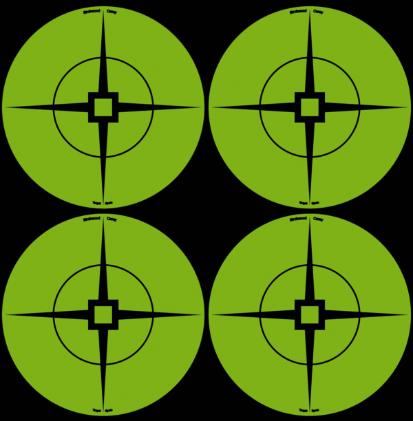 Birchwood Casey 33936 Target Spots Self-Adhesive Paper 6″ Crosshair Green 10 Pack