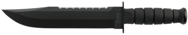 Ka-Bar 2211 Big Brother Kraton 9.38″ Fixed Top Serrated/Bottom Straight Plain Black 1095 Cro-Van Blade Black Kraton G Handle