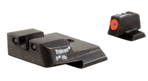 Trijicon 600556 HD Night Sights- Smith & Wesson M&P/ SD9/ SD40  Black | Green Tritium Orange Outline Front Sight Green Tritium Black Outline Rear Sight