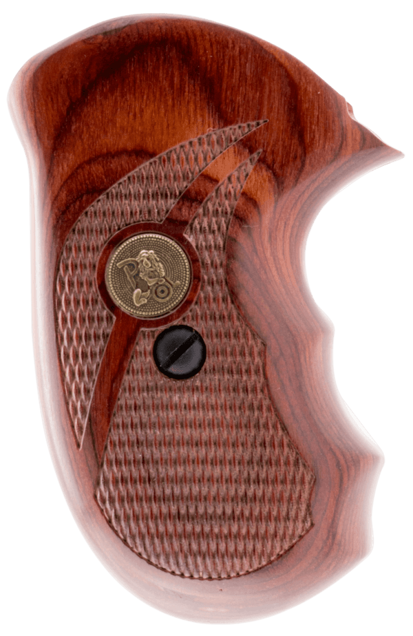 Pachmayr 63000 Renegade Grip Checkered Rosewood Laminate with Finger Grooves for S&W J Frame
