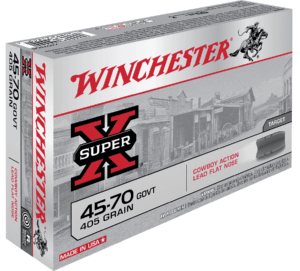 Winchester Ammo X4570CB Super-X 45-70 Gov 405 gr Lead Flat Nose (LFN) 20rd Box