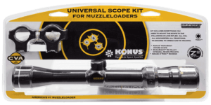 CVA AA2002 Universal Muzzleloader Scope Kit 3-9x 32mm Obj 33.54-11.56 ft @ 100 yds FOV 1″ Tube Black Finish 30/30