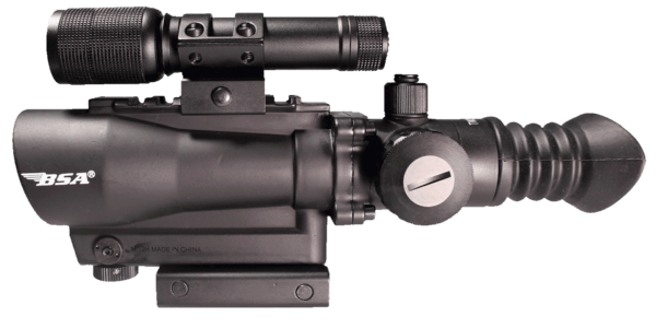 BSA TW30RDLL RD30 w/Flashlight Matte Black 1x 30mm 5 MOA Red Dot Reticle Red Laser Features Tactical Flashlight