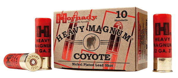 Hornady 86222 Heavy Magnum Coyote 12 Gauge 3″ 1 1/2 oz 1300 fps Nickel-Plated BB Shot 10rd Box