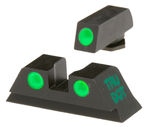 Meprolight USA 102203131 Tru-Dot Black | Green Tritium Front Sight Green Tritium Rear Sight Set