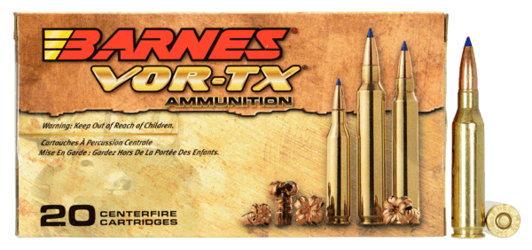 Barnes Bullets 22010 VOR-TX Rifle 260 Rem 120 gr Tipped TSX Boat Tail 20rd Box