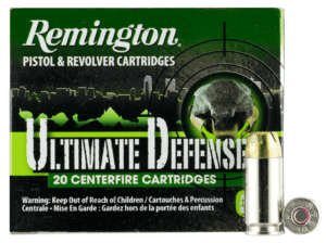 Remington Ammunition HD40SWBN Ultimate Defense 40 S&W 180 gr Brass Jacket Hollow Point (BJHP) 20rd Box