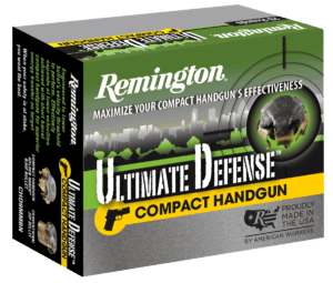 Remington Ammunition CHD45APBN Ultimate Defense 45 ACP 230 gr Brass Jacket Hollow Point (BJHP) 20rd Box