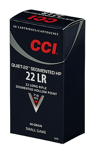 CCI 970 Quiet-22 22 LR 40 gr Segmented Hollow Point 50rd Box