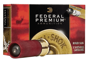 Federal PB127RS Premium Vital-Shok TruBall 12 Gauge 2.75″ Rifled Slug 1 oz Slug Shot 5rd Box