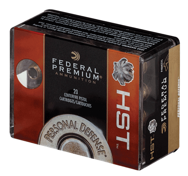 Federal P9HST1S Premium Personal Defense HST 9mm Luger 124 gr HST Jacketed Hollow Point 20rd Box