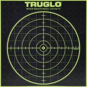 TruGlo TG10A6 Tru-See Splatter Target Black/Green Self-Adhesive Heavy Paper Universal Fluorescent Green 6 Pack Includes Pasters