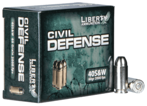 Liberty Ammunition LACD40012 Civil Defense Protection 40 S&W 60 gr Lead-Free Fragmenting Hollow Point (LFFHP) 20rd Box