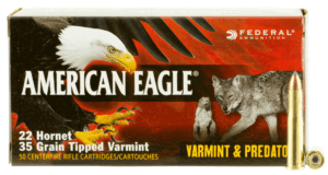 Federal AE22H35TVP American Eagle Varmint & Predator 22 Hornet 35 gr Tipped Varmint (TVP) 50rd Box