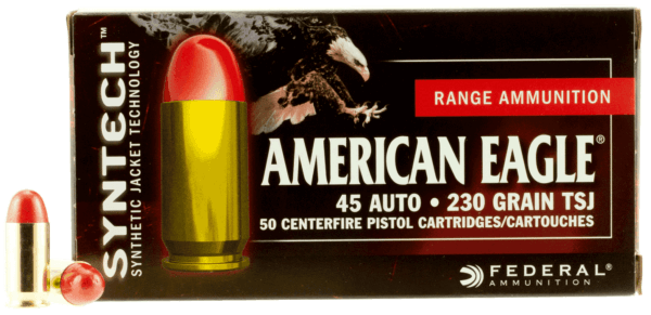 Federal AE45SJ1 American Eagle 45 ACP 230 gr Total Syntech Jacket Round Nose (TSJRN) 50rd Box