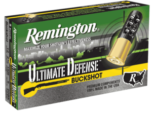 Remington Ammunition 12B008RRHD Ultimate Defense 12 Gauge 2.75″ 8 Pellets 00 Buck Shot 5rd Box