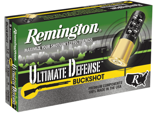 Remington Ammunition 12B009HD Ultimate Defense 12 Gauge 2.75″ 9 Pellets 00 Buck Shot 5rd Box