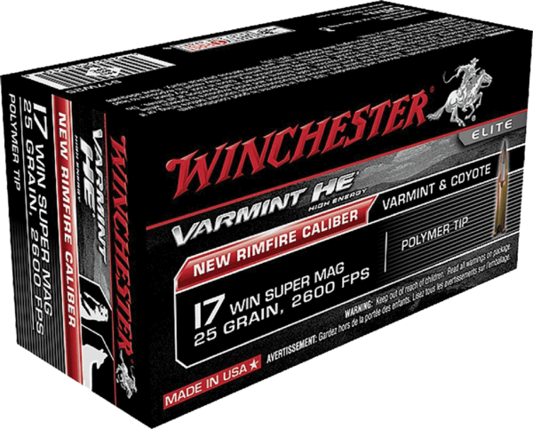 Winchester Ammo S17W20 Varmint HV 17 WSM 20 gr Polymer Tip 50rd Box