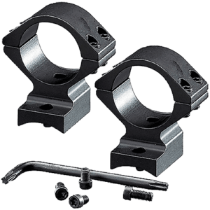 Browning 12311 Integrated Scope Mount System Scope Ring Set 2-Piece Weaver Low 1″ Tube Matte Black Aluminum