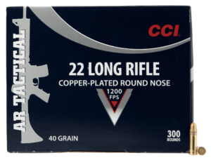 CCI 956 Target & Plinking AR Tactical 22 LR 40 gr Copper-Plated Round Nose 300 Round Box