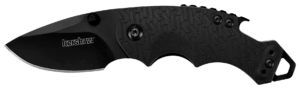 Kershaw 8750TBLKBW Shuffle II 2.60″ Folding American Tanto Plain Black Oxide 8Cr14MoV SS Blade Black Glass-Filled Nylon Handle Includes Pocket Clip