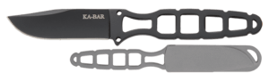 Ka-Bar 1478BP TDI Law Enforcement 1.63″ Fixed Drop Point Plain Black 9Cr18MoV SS Blade Stainless Steel Handle Includes Sheath