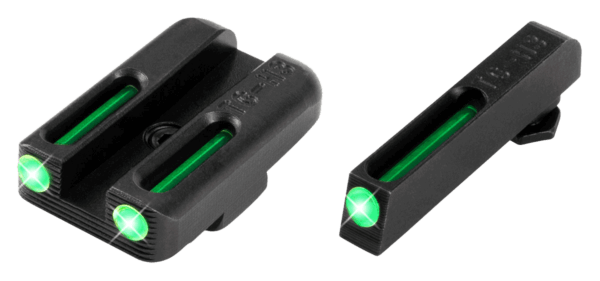 TruGlo TG131GT1A TFO Black | Green Tritium & Fiber Optic Front Sight Green Tritium & Fiber Optic Rear Sight