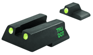 Meprolight USA 117663101 Tru-Dot  Black | Green Tritium Front Sight Green Tritium Rear Sight Set
